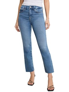 Good American Soft Tech Good Legs High Rise Ankle Straight Jeans Indigo 514 20
